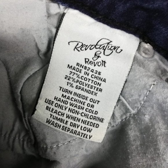 Revolution By Revolt Womens Jeans Skinny Blue Denim Acid Wash Low Rise Juniors 7 - Picture 12 of 12